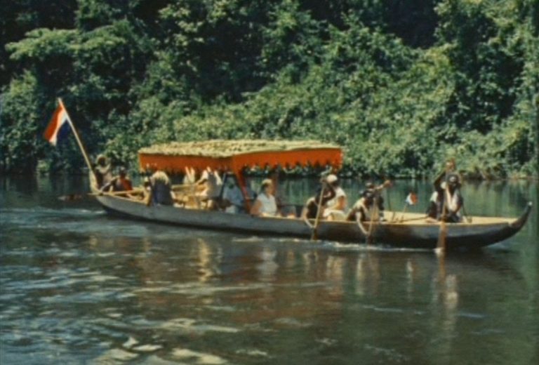 State visit of Queen Juliana and Prince Bernhard of the Netherlands to Dutch Guiana in 1955